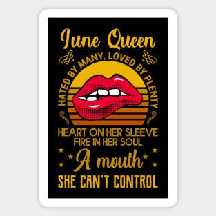 June Birthday Queen Magnet